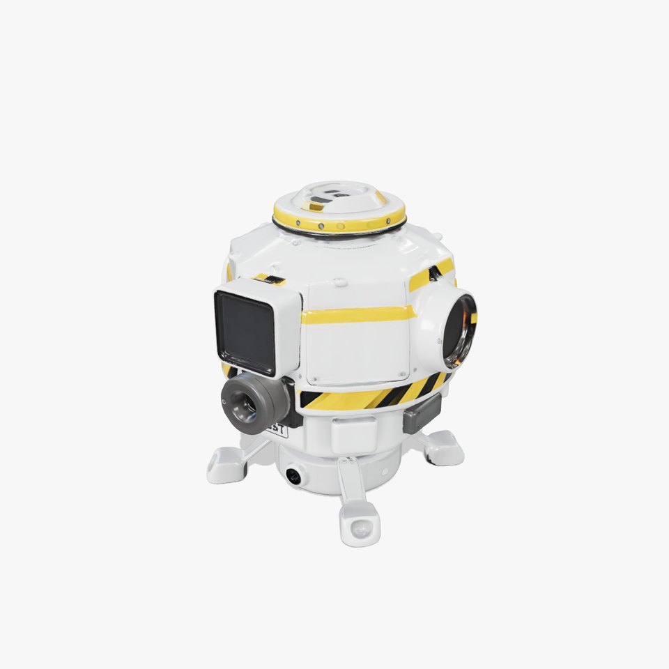 Yellow Striped Drone Pod model pack